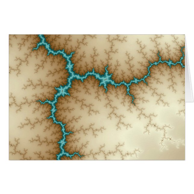 Blauwe Flash - Fractal Card (Voorkant Horizontaal)