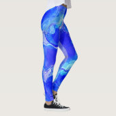 Blauwe fleur leggings (Rechts)