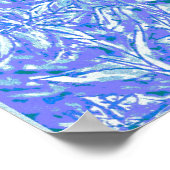 Blauwe flora 1 poster (Hoek)