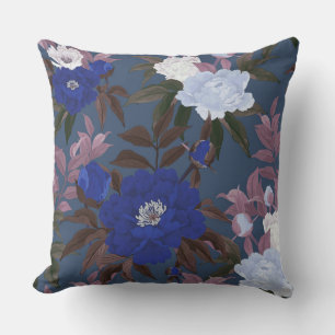 Blauwe Floral Blend Decorative Pillow Kussen