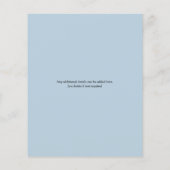 Blauwe Floral Budget 21e uitnodiging Flyer (Achterkant)