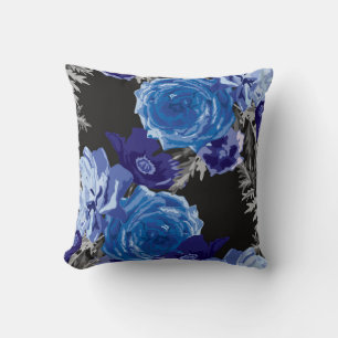 Blauwe Floral Decorative Pillow Kussen