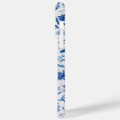 Blauwe Floral Girly Monogram Initiaal Case-Mate iPhone Case (Achterkant / Links)