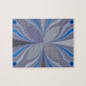 Blauwe Floral Legpuzzel (Horizontaal)