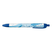 Blauwe Floral Pen (Bodem)