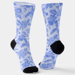 Blauwe Floral Sokken