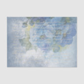 Blauwe Floral Waterverf Poppies-ontkoppeling Tissuepapier (Voorkant)