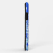 blauwe florale achtergrond Case-Mate iPhone case (Achterkant/rechts)