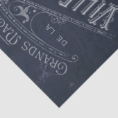  Blauwe Florals en Franse Ephemera-ontkoppeling Tissuepapier (Detail)