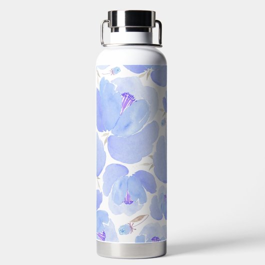 Blauwe fluitfluitflacon waterfles (Achterkant)