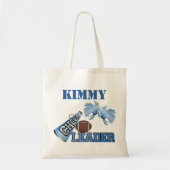 Blauwe Football Cheerleader Canvas Canvas tas (Voorkant)