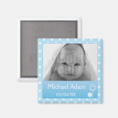 Blauwe fotomagneet magneet (Voorkant / Achterkant)