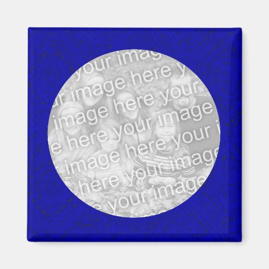 Blauwe fotomagneet Sjabloon Magneet (Voorkant)