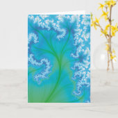 Blauwe Fractal Boom Kaart (Gele Bloem)