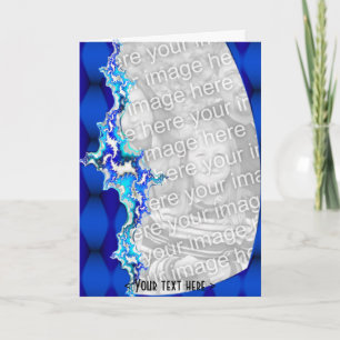 Blauwe fractal Groeten Kaart
