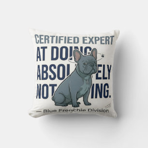 Blauwe Franse Bulldog Beeldje Franse Decoratie Kus Kussen