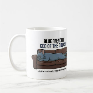 Blauwe Franse Bulldog CEO van de Bank Funny Dog Mo Koffiemok