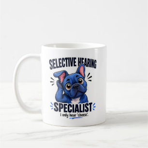 Blauwe Franse Bulldog Snack Radar Humor Kunst Koffiemok