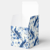  Blauwe Franse Chinoiserie Waterverf Pauw Bedankdoosjes (Geopend)