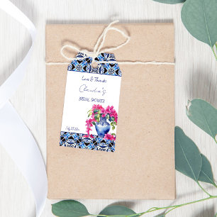 Blauwe Franse Tegels Bougainvillea dank u gunst Cadeaulabel