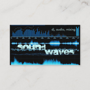 blauwe frequentiegolven DJ/producent visitekaartje