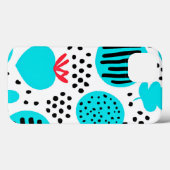 Blauwe fruitpatronen Kunst schilderen. Nu kopen Case-Mate iPhone Case (Achterkant (horizontaal))