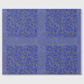 Blauwe fruittakken op Grijze net.2tones.bx4 Cadeaupapier (Vlak)