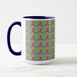 Blauwe "Fun Yoga Design Combo Coffee Mok/Cup Mok