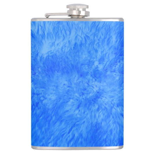 Blauwe Fur Frenzy Flask Heupfles (Voorkant)