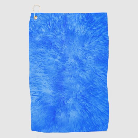 Blauwe Fur Frenzy Golf Handdoek (Voorkant)
