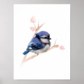 Blauwe Gaai Vogel Poster Print (Voorkant)