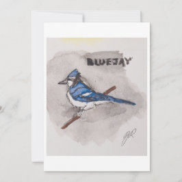 Blauwe Gaai Wenskaart Kaart