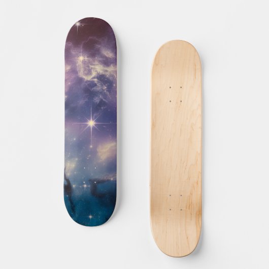 Blauwe galaxy Nebula Skateboard (Voorkant)