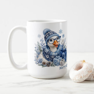 Blauwe Gans Winter Hanukkah Kerstcadeau Koffiemok