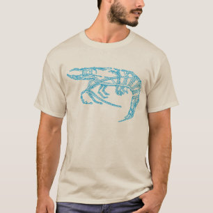 Blauwe garnaal t-shirt