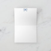 Blauwe garnaalpapier servet bedankkaart (Binnen)