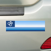 Blauwe Gay Liefde (MLM) Pride House Vlag Bumpersticker (Op auto)