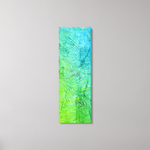 Blauwe Geel Groen Trendy Abstracte Kunst Modern Canvas Afdruk