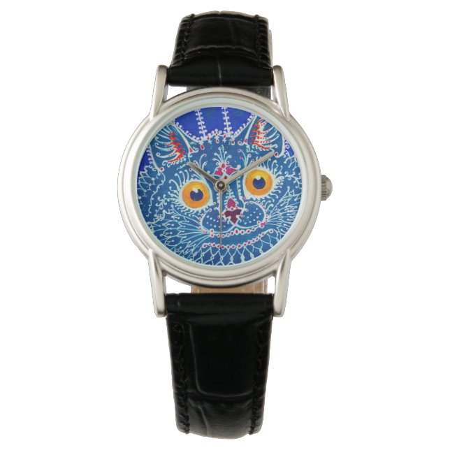 Blauwe geitenkat horloge (Voorkant)