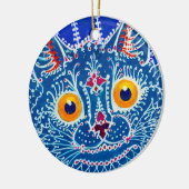 Blauwe geitenkat keramisch ornament (Links)