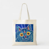 Blauwe geitenkat tote bag (Achterkant)