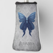 Blauwe gejuwelde vlinder golfheadcover (Draai 90)