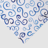 Blauwe gekleurde krommen afspelen tissuepapier (Detail)