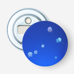 Blauwe gekweekte kwallen button flesopener