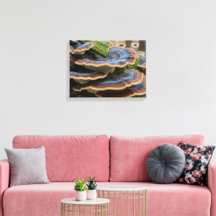 Blauwe Gelaagde Paddenstoel Canvas Kunst