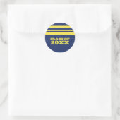 Blauwe/gele Afstuderen Stickers (Tas)