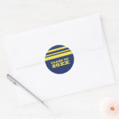 Blauwe/gele Afstuderen Stickers (Envelop)