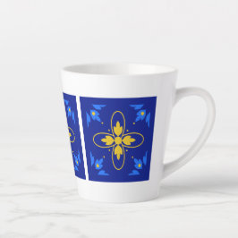 Blauwe & Gele Azulejos Latte Mok