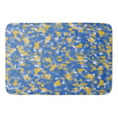 Blauwe, gele en witte verfvlekken badmat (Voorkant)