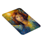 Blauwe Gele Engel Gloeit Alle Gelegenheden Magneet (Rechterzijde)